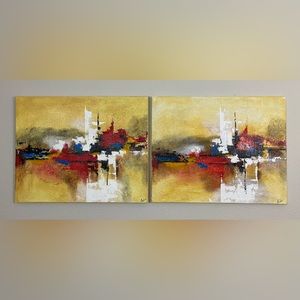 SOLD Handmade abstract acrylic painting.